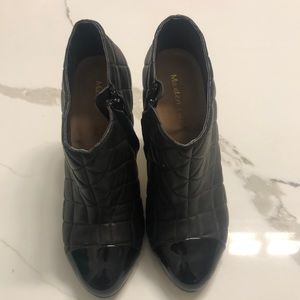 Quilted black Stiletto Bootie